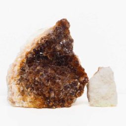 Citrine Crystal Geode Specimen Set 2 Pieces P186 | Himalayan Salt Factory