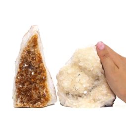 1.52kg Citrine Crystal Geode Specimen Set 2 Pieces P191 6 Citrine Crystal Geode Specimen Set 2 Pieces P191 | Himalayan Salt Factory