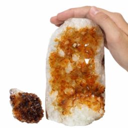 1.75kg Citrine Crystal Geode Specimen Set 2 Pieces P278 6 Citrine Crystal Geode Specimen Set 2 Pieces P278 | Himalayan Salt Factory