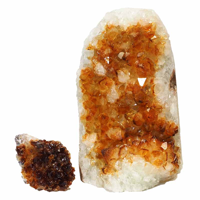1.75kg Citrine Crystal Geode Specimen Set 2 Pieces P278 3 Citrine Crystal Geode Specimen Set 2 Pieces P278 | Himalayan Salt Factory