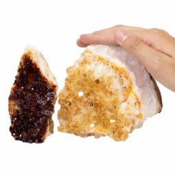 1.86kg Citrine Crystal Geode Specimen Set 2 Pieces P300 6 Citrine Crystal Geode Specimen Set 2 Pieces P300 | Himalayan Salt Factory