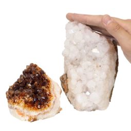 1.59kg Citrine Crystal Geode Specimen Set 2 Pieces P302 6 Citrine Crystal Geode Specimen Set 2 Pieces P302 | Himalayan Salt Factory