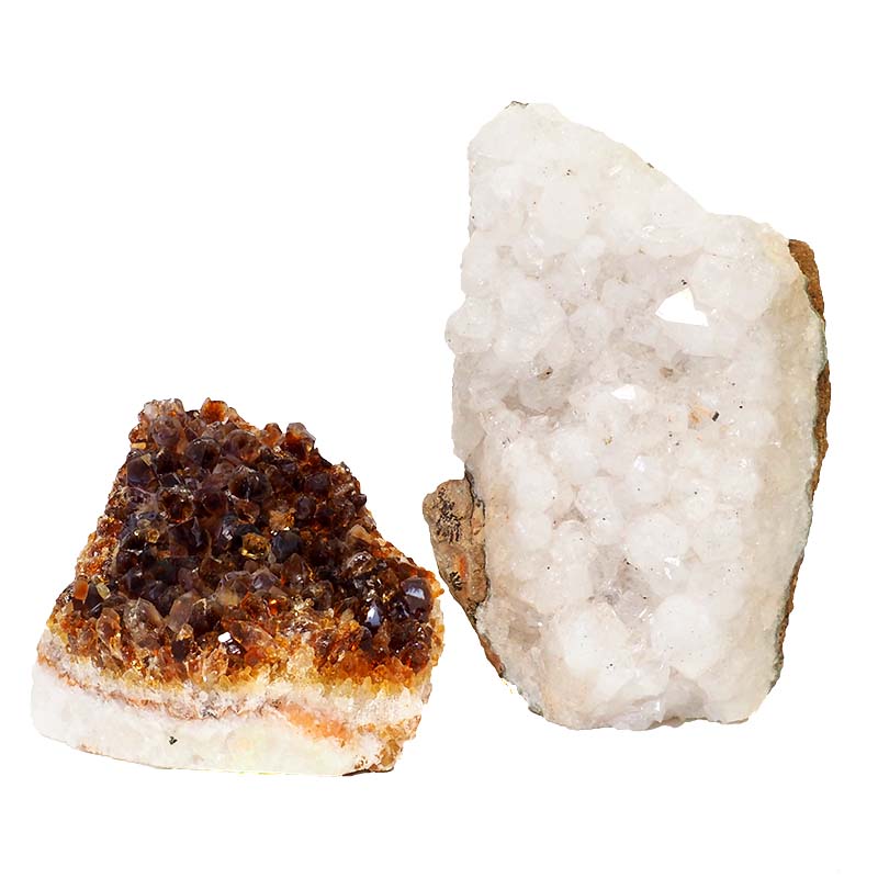 1.59kg Citrine Crystal Geode Specimen Set 2 Pieces P302 3 Citrine Crystal Geode Specimen Set 2 Pieces P302 | Himalayan Salt Factory