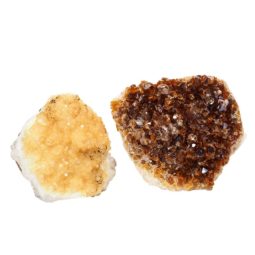Citrine Crystal Geode Specimen Set 2 Pieces P305 | Himalayan Salt Factory