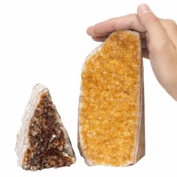 Citrine Crystal Geode Specimen Set 2 Pieces P307 | Himalayan Salt Factory