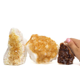 1.75kg Citrine Crystal Geode Specimen Set 3 Pieces P183 6 Citrine Crystal Geode Specimen Set 3 Pieces P183 | Himalayan Salt Factory