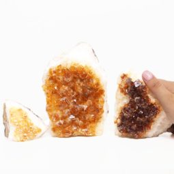1.56kg Citrine Crystal Geode Specimen Set 3 Pieces P190 6 Citrine Crystal Geode Specimen Set 3 Pieces P190 | Himalayan Salt Factory