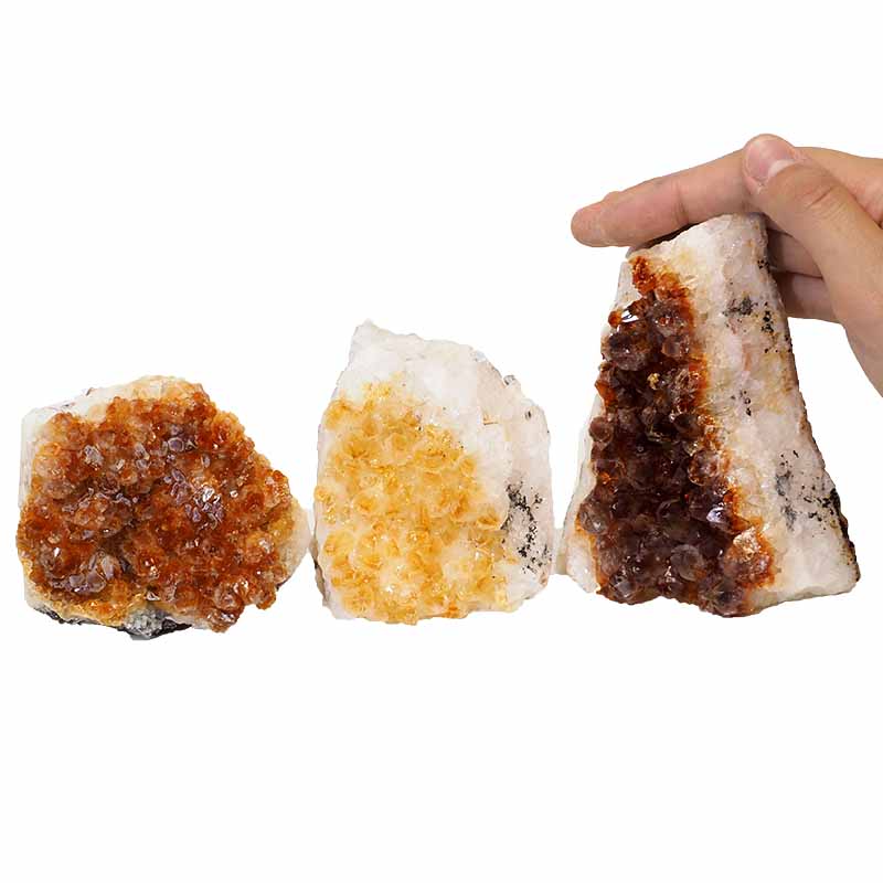1.51kg Citrine Crystal Geode Specimen Set 3 Pieces P280 4 Citrine Crystal Geode Specimen Set 3 Pieces P280 | Himalayan Salt Factory