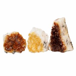Citrine Crystal Geode Specimen Set 3 Pieces P280 | Himalayan Salt Factory