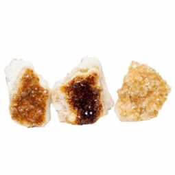 Citrine Crystal Geode Specimen Set 3 Pieces P281 | Himalayan Salt Factory