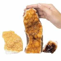 1.52kg Citrine Crystal Geode Specimen Set 3 Pieces P308 6 Citrine Crystal Geode Specimen Set 3 Pieces P308 | Himalayan Salt Factory