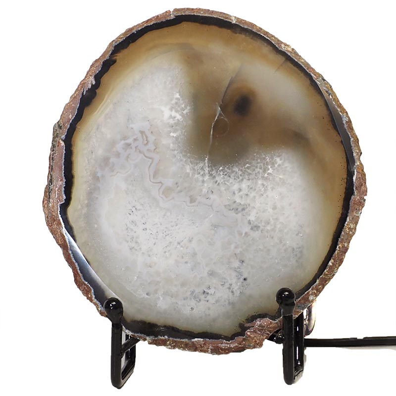 Natural Sliced Brazilian Crystal Agate Lamp J1644 3 Natural Sliced Brazilian Crystal Agate Lamp J1644 | Himalayan Salt Factory