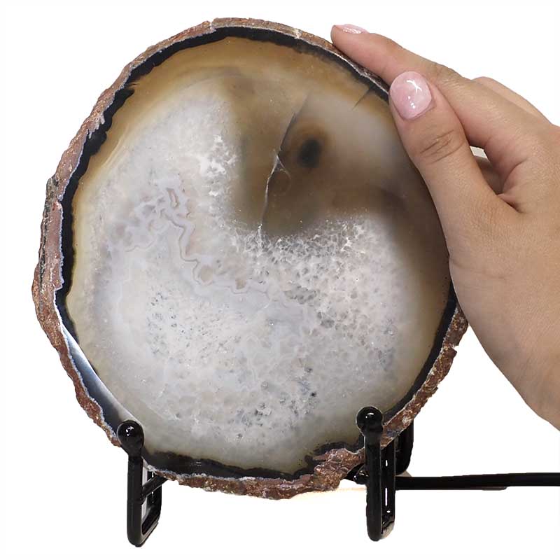 Natural Sliced Brazilian Crystal Agate Lamp J1644 5 Natural Sliced Brazilian Crystal Agate Lamp J1644 | Himalayan Salt Factory