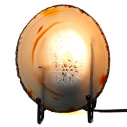 Natural Sliced Brazilian Crystal Agate Lamp J1646 | Himalayan Salt Factory