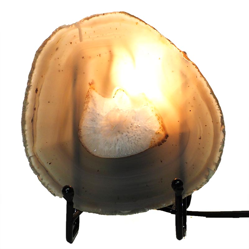 Natural Sliced Brazilian Crystal Agate Lamp J1647 4 Natural Sliced Brazilian Crystal Agate Lamp J1647 | Himalayan Salt Factory