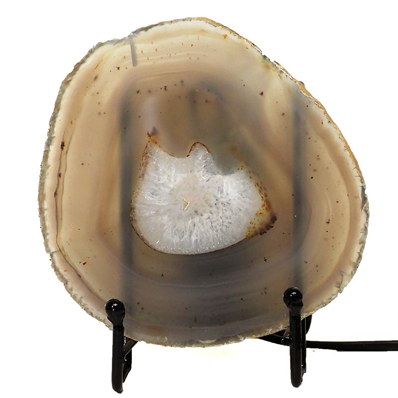 Natural Sliced Brazilian Crystal Agate Lamp J1647 3 Natural Sliced Brazilian Crystal Agate Lamp J1647 | Himalayan Salt Factory