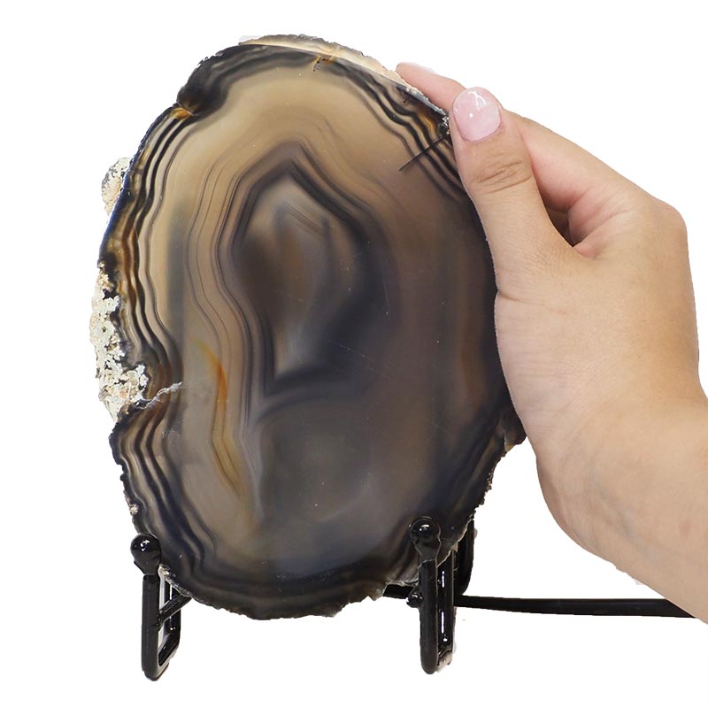 Natural Sliced Brazilian Crystal Agate Lamp J1648 5 Natural Sliced Brazilian Crystal Agate Lamp J1648 | Himalayan Salt Factory