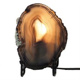 Natural Sliced Brazilian Crystal Agate Lamp J1648 8 Natural Sliced Brazilian Crystal Agate Lamp J1648 | Himalayan Salt Factory