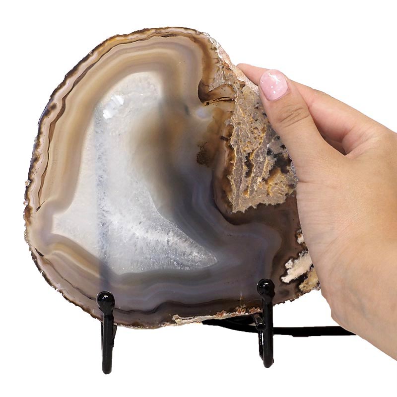 Natural Sliced Brazilian Crystal Agate Lamp J1652 5 Natural Sliced Brazilian Crystal Agate Lamp J1652 | Himalayan Salt Factory