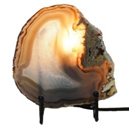 Natural Sliced Brazilian Crystal Agate Lamp J1652 8 Natural Sliced Brazilian Crystal Agate Lamp J1652 | Himalayan Salt Factory