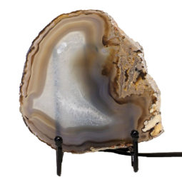 Natural Sliced Brazilian Crystal Agate Lamp J1652 | Himalayan Salt Factory