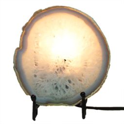Natural Sliced Brazilian Crystal Agate Lamp J1658 | Himalayan Salt Factory