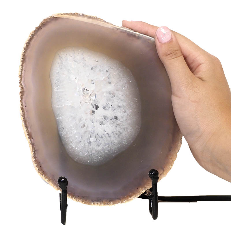 Natural Sliced Brazilian Crystal Agate Lamp J1664 5 Natural Sliced Brazilian Crystal Agate Lamp J1664 | Himalayan Salt Factory
