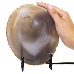 Natural Sliced Brazilian Crystal Agate Lamp J1665 | Himalayan Salt Factory