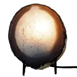 Natural Sliced Brazilian Crystal Agate Lamp J1667 | Himalayan Salt Factory