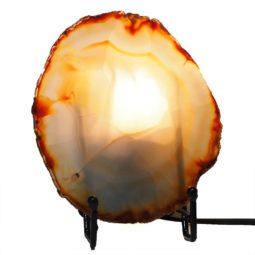 Natural Sliced Brazilian Crystal Agate Lamp J1675 | Himalayan Salt Factory