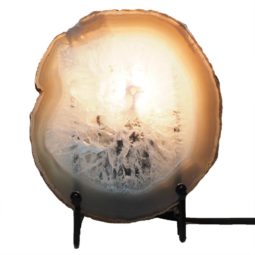 Natural Sliced Brazilian Crystal Agate Lamp J1679 | Himalayan Salt Factory