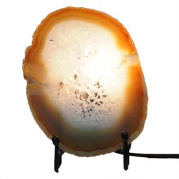 Natural Sliced Brazilian Crystal Agate Lamp J1682 | Himalayan Salt Factory
