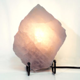 Natural Sliced Rose Quartz Crystal Lamp S699 | Himalayan Salt Factory