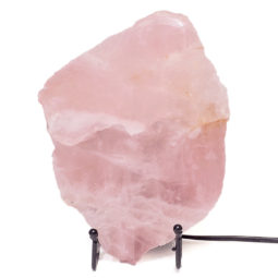 Natural Sliced Rose Quartz Crystal Lamp S700 | Himalayan Salt Factory