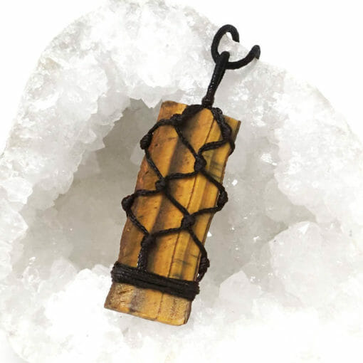 Natural Tiger Eye Netted Necklace P003 | Himalayan Salt Factory
