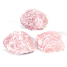 Rose Quartz Medium Rough Set 3 | Himalayan Salt Factory