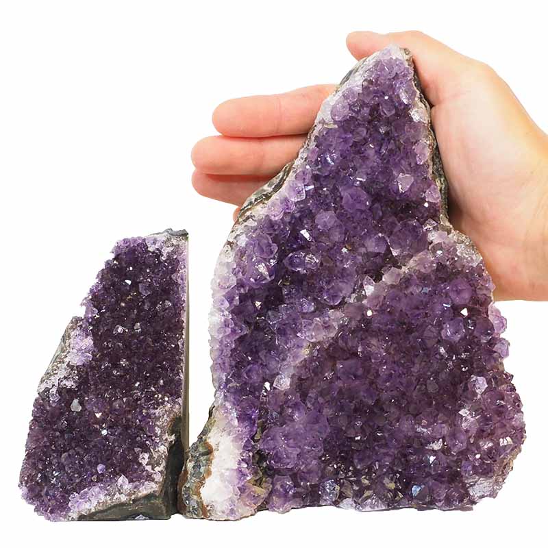 2.03kg Amethyst Crystal Geode Specimen Set 2 Pieces N04 4 Amethyst Crystal Geode Specimen N04 | Himalayan Salt Factory