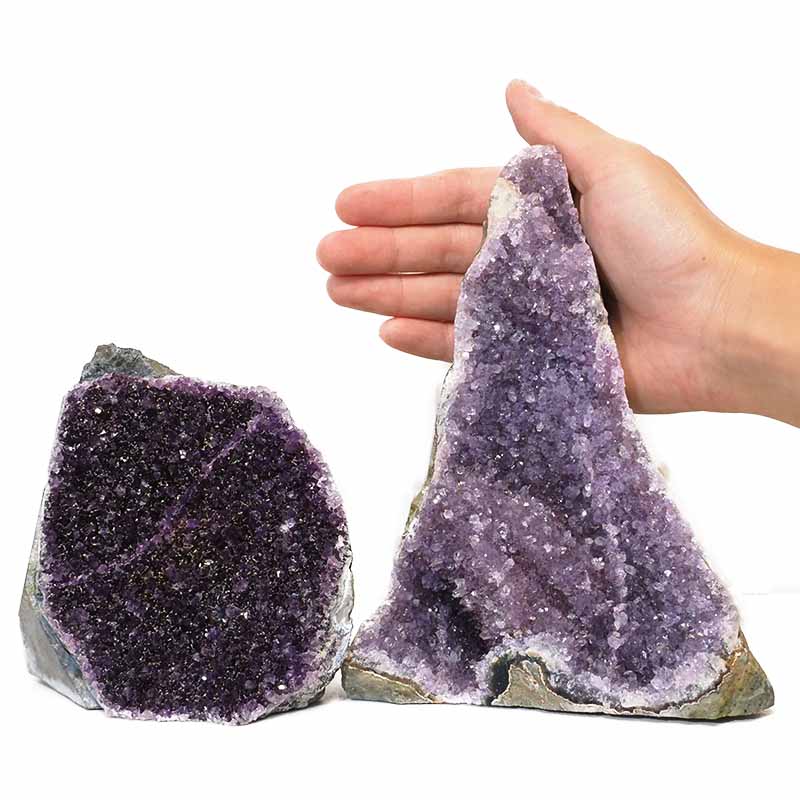 1.87kg Amethyst Crystal Geode Specimen Set 2 Pieces N55 4 Amethyst Crystal Geode Specimen N55 | Himalayan Salt Factory