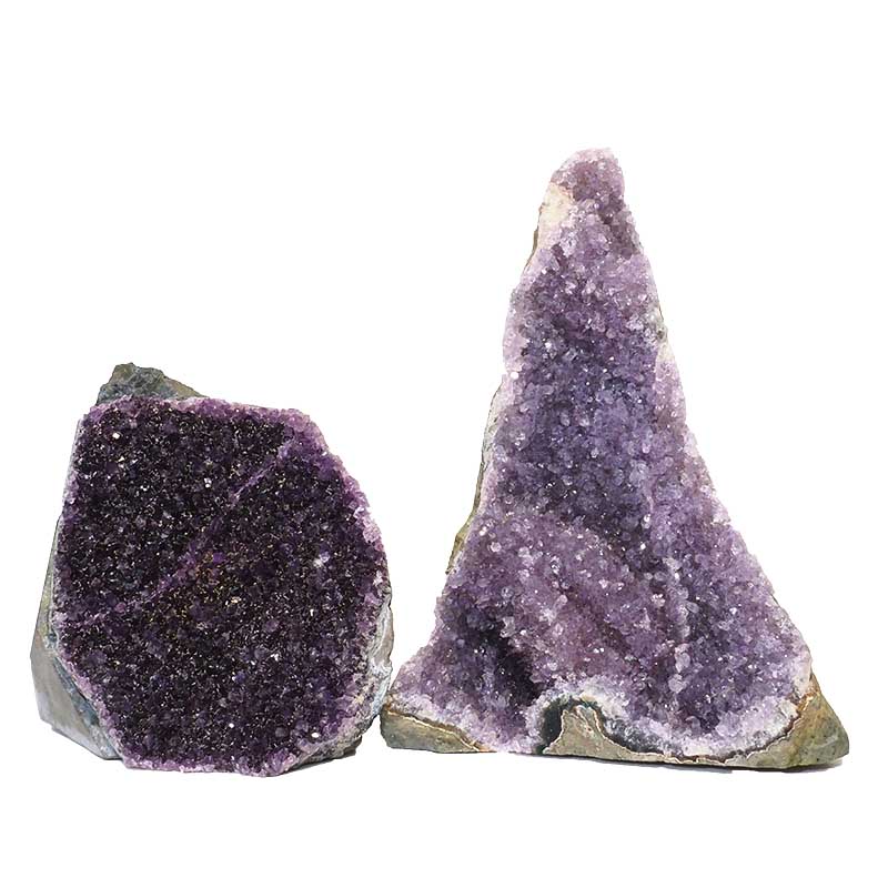 1.87kg Amethyst Crystal Geode Specimen Set 2 Pieces N55 3 Amethyst Crystal Geode Specimen N55 | Himalayan Salt Factory