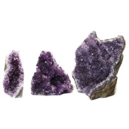 1.74kg Amethyst Crystal Geode Specimen Set 3 Pieces N56 7 Amethyst Crystal Geode Specimen N56 | Himalayan Salt Factory