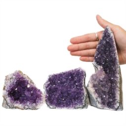 1.86kg Amethyst Crystal Geode Specimen Set 3 Pieces N61 6 Amethyst Crystal Geode Specimen N61 | Himalayan Salt Factory