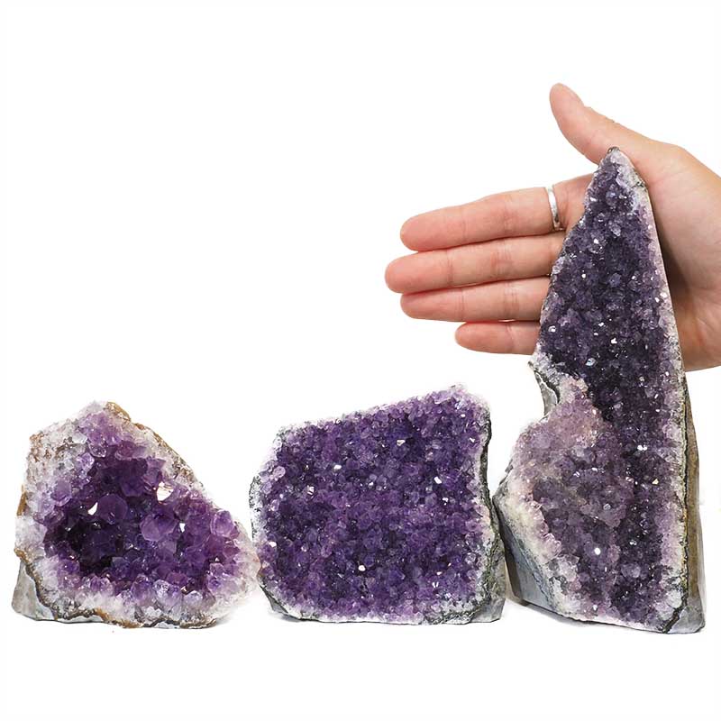1.86kg Amethyst Crystal Geode Specimen Set 3 Pieces N61 4 Amethyst Crystal Geode Specimen N61 | Himalayan Salt Factory