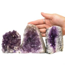 1.71kg Amethyst Crystal Geode Specimen Set 3 Pieces N65 6 Amethyst Crystal Geode Specimen N65 | Himalayan Salt Factory