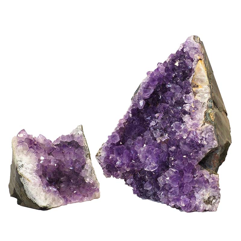 2.06kg Amethyst Crystal Geode Specimen Set 2 Pieces N73 5 Amethyst Crystal Geode Specimen N73 | Himalayan Salt Factory