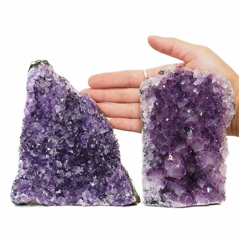 1.74kg Amethyst Crystal Geode Specimen Set 2 Pieces N75 4 Amethyst Crystal Geode Specimen N75 | Himalayan Salt Factory