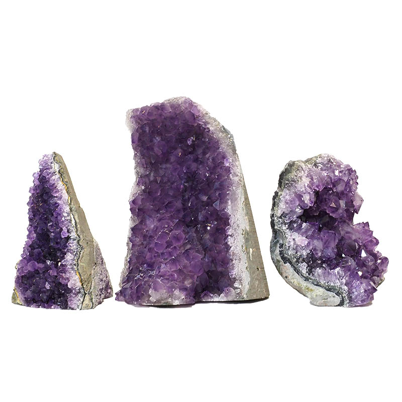 1.85kg Amethyst Crystal Geode Specimen Set 3 Pieces N81 5 Amethyst Crystal Geode Specimen N81 | Himalayan Salt Factory