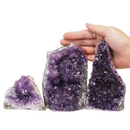 1.73kg Amethyst Crystal Geode Specimen Set 3 Pieces N83 6 Amethyst Crystal Geode Specimen N83 | Himalayan Salt Factory