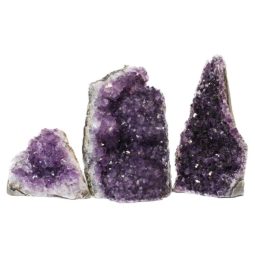 1.73kg Amethyst Crystal Geode Specimen Set 3 Pieces N83 7 Amethyst Crystal Geode Specimen N83 | Himalayan Salt Factory