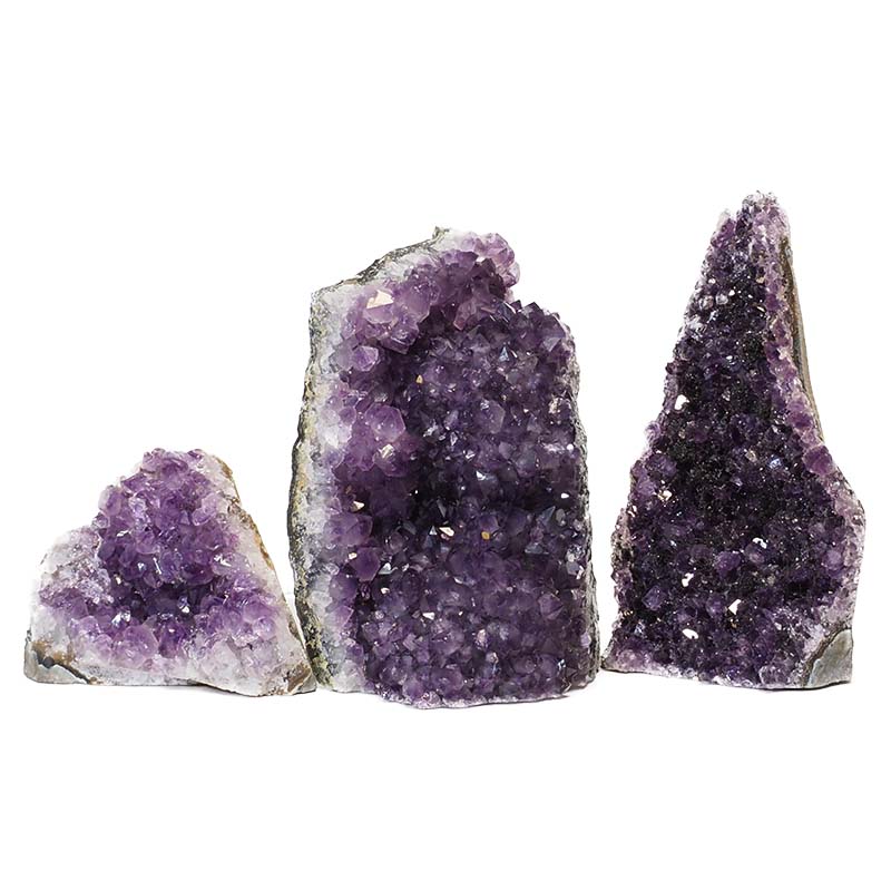 1.73kg Amethyst Crystal Geode Specimen Set 3 Pieces N83 5 Amethyst Crystal Geode Specimen N83 | Himalayan Salt Factory