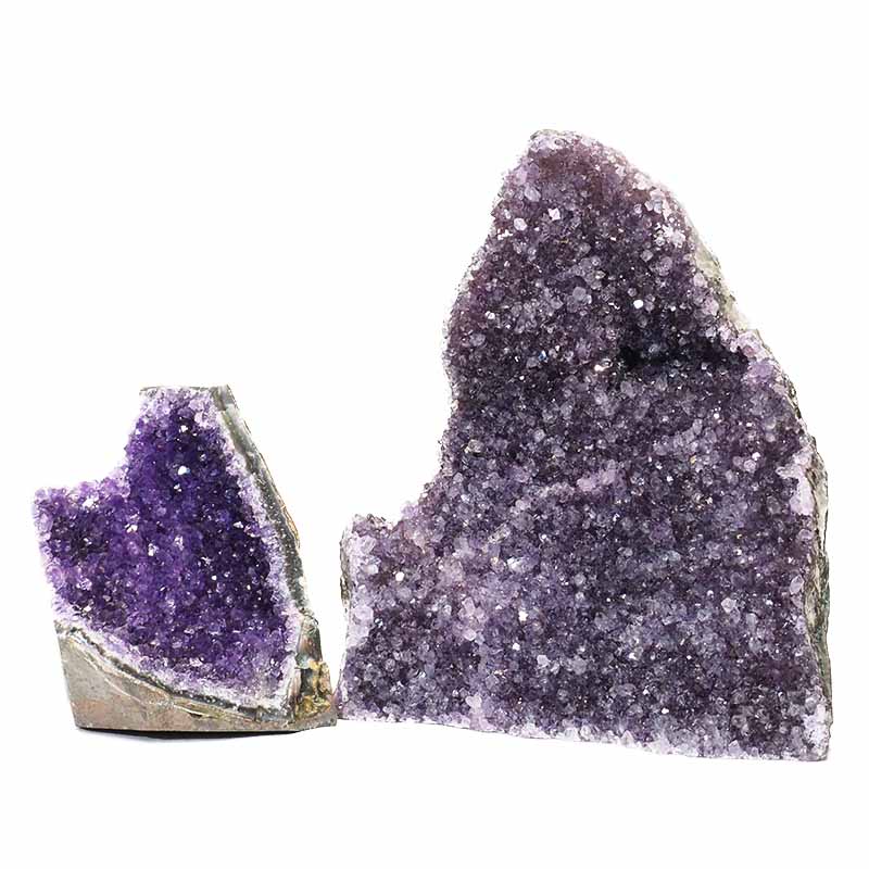 1.90kg Amethyst Crystal Geode Specimen Set 2 Pieces N86 3 Amethyst Crystal Geode Specimen N86 | Himalayan Salt Factory